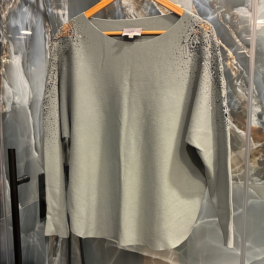 Milano LIV Knit Top in Sage